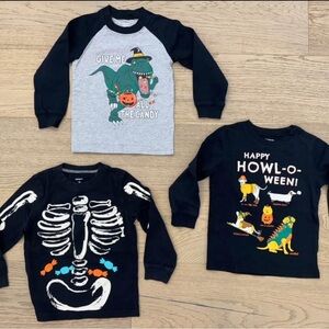 3T Kids Halloween Themed Long Sleeve Shirts